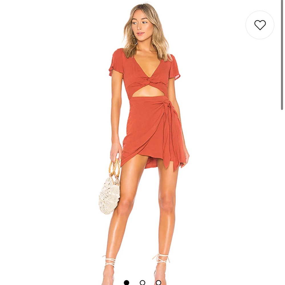 MAJORELLE Evelyn dress in Terracotta, Size M